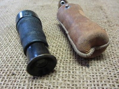   Spy Glass & Case  Antique Old Glass Telescope Eyeglasses Goggles 7015