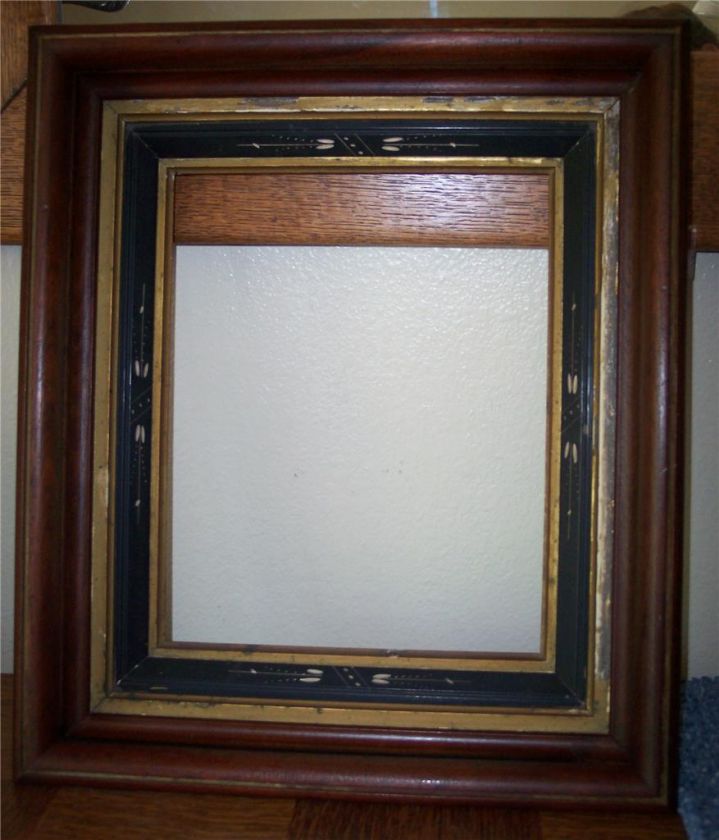 Walnut Eastlake Carved Frame/Mirror Frame  