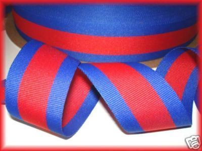 PATRIOTIC RED NAVY STRIPE USA GROSGRAIN RIBBON  