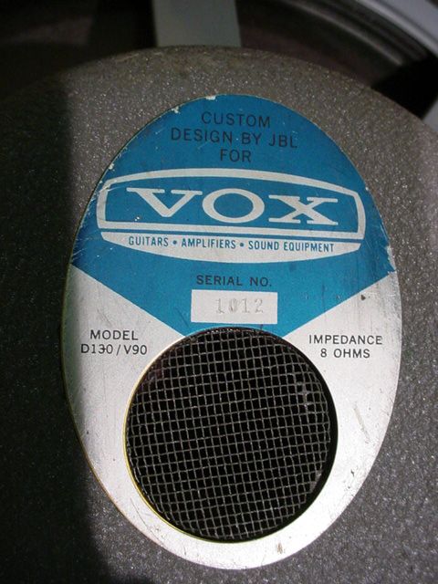 EXTRA RARE VOX Winston V419 JBL D130 375 Hartsfield Lns  