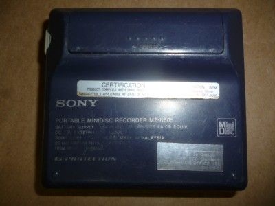 SONY NET MD WALKMAN MZ N505 TYPE R PORTABLE MINI DISC PLAYER  