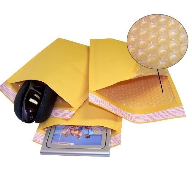 100 KRAFT BUBBLE ENVELOPES SHIPPING SUPPLIES 7.25X12  