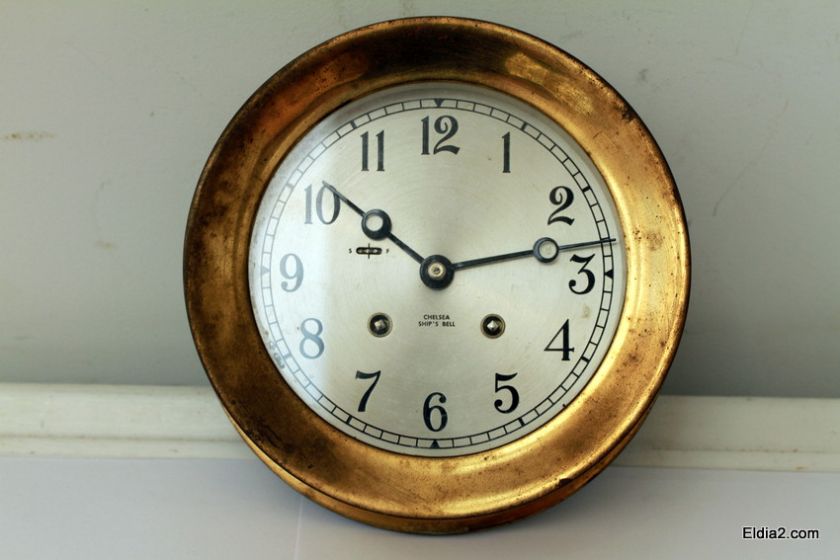 Chelsea brass Ships Bell clock  