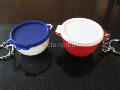 Tupperware Mega Thatsa Bowl Keychain Red & Blue NEW  