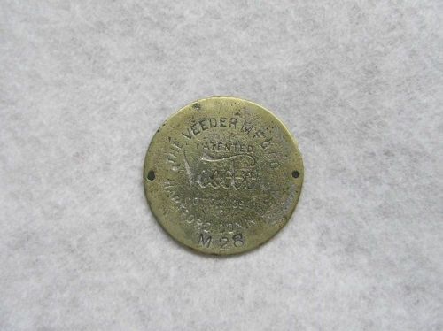 ANTIQUE 1895 VEEDER ROOT HARTFORD CT. COIN TOKEN  