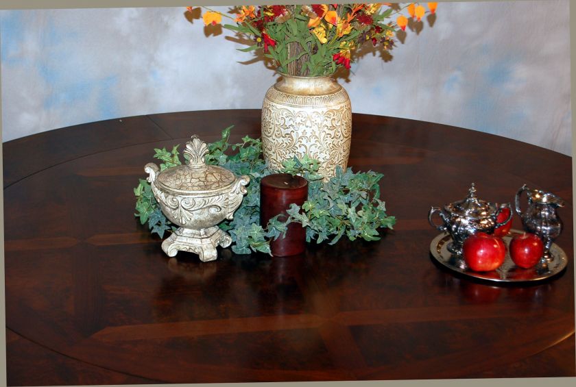 Large Round Mahogany Dining Set  