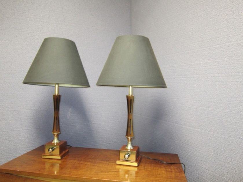   mad men office desk table lamp 60s dimmer switch eames era  