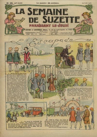 ORIGINAL SEMAINE SUZETTE Aug 12,1926  BLEUETTE PATTERN  