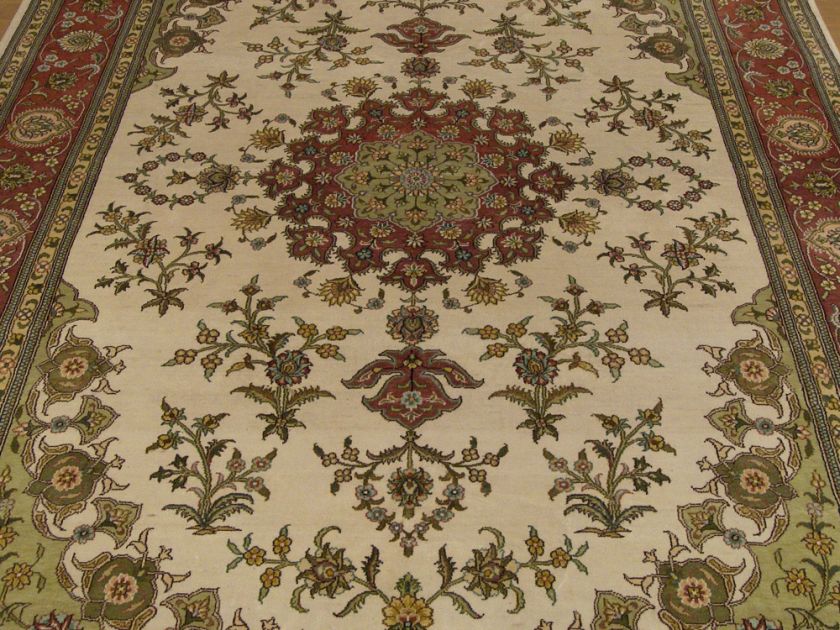 6x9 Handmade Oriental Carpet Persian Isfahan Silk Rug  