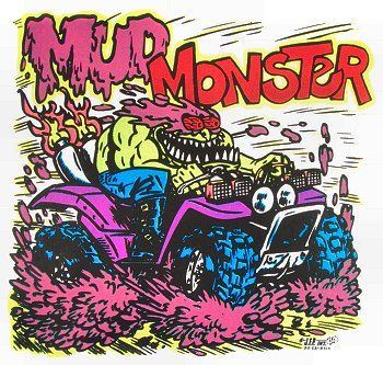 MUD MONSTER ATV 4 WHEELER OFF ROAD MUDDER T SHIRT GE49  