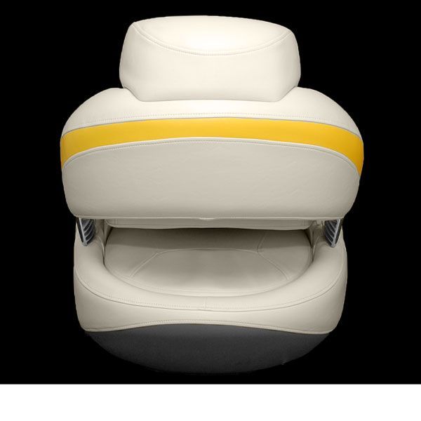 MONTEREY BOATS WHITE/YELLOW/SLVER BOLSTER SEAT SINGLE  