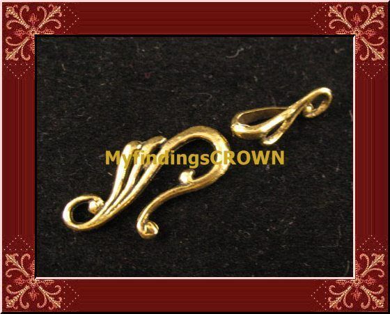 30sets Antiqued gold unique hook toggle clasps FC1157  