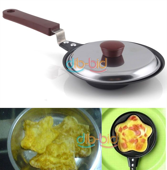 Metal Pentagram Star Shape Egg Cake Mini Non Stick Pot Fry Frying Pan 