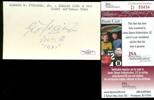 EDDIE FEIGNER KING & HIS COURT JSA AUTOGRAPH 001  