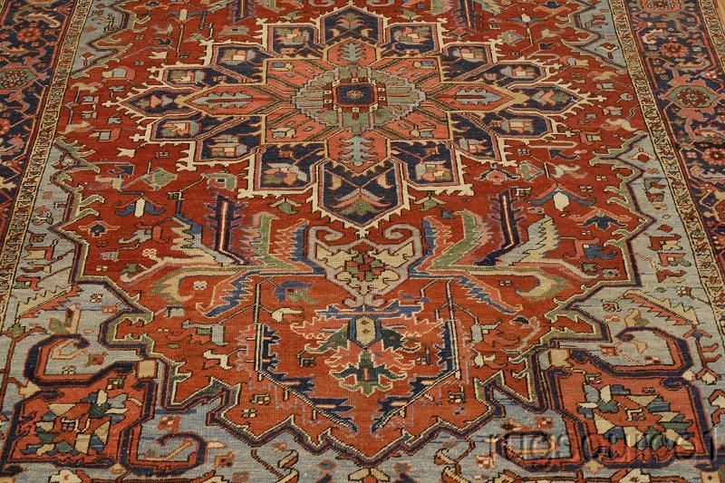 1920s COLLECTIBLE 9X12 ANTIQUE HERIZ SERAPI PERSIAN ORIENTAL AREA RUG 