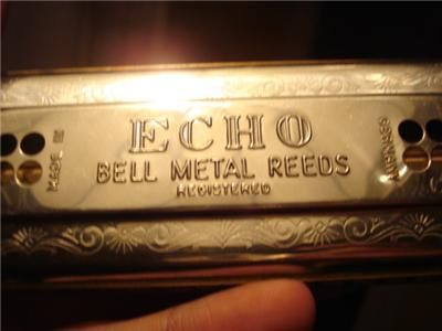 VINTAGE ECHO HARP HOHNER HARMONICA BELL METAL REEDS  