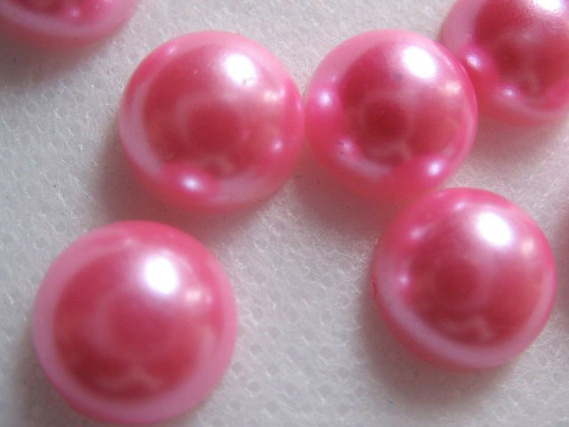 100 Pearl Flatback 11mm Embellishment/plastic Pink RA009  