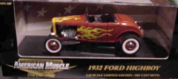 ERTL 118 1932 Ford Highboy Orange with flames #32961  