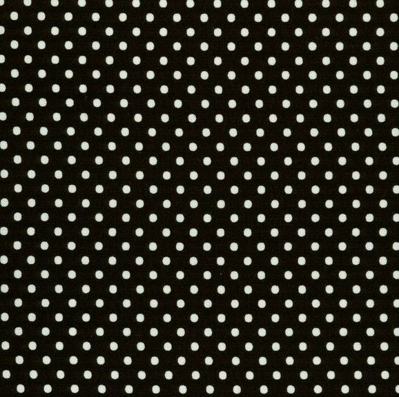 RJR Halloween BLACK & WHITE Polka Dots Quilt Fabric  