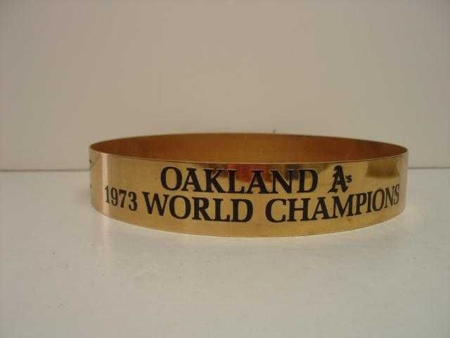   Oakland Athletics World Series Champions Trophy Ring (sku 659)  