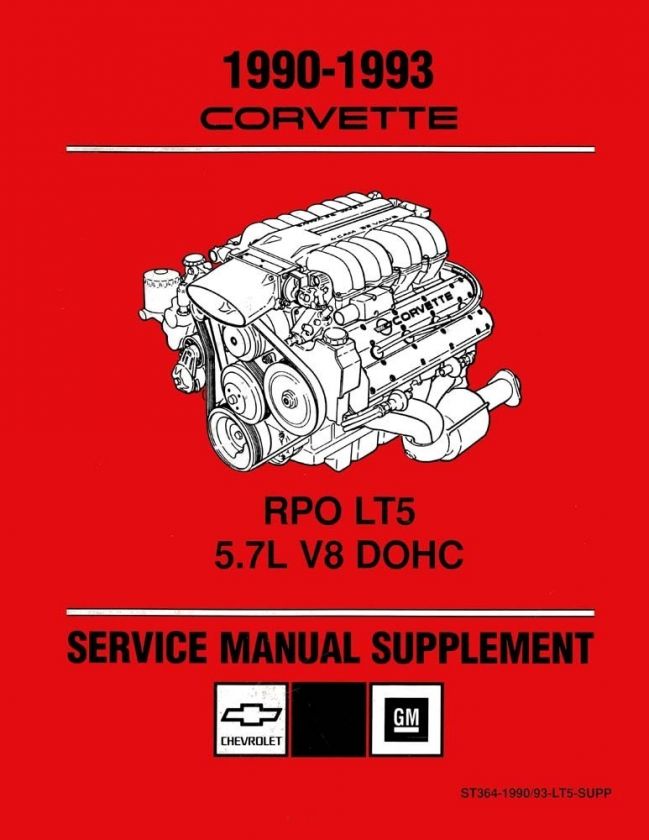 1990 1991 1992 1993 CHEVROLET CORVETTE Shop Service Repair Manual Book 