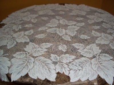   OFF WHITE SQUARE DOILY TABLECLOTH LEAF LEAVES 38 X 38 ITDS427  