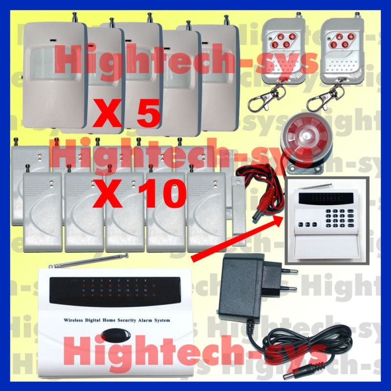 WIRELESS 16 ZONE AUTO DIALER HOME SECURITY ALARM SYSTEM  