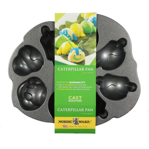   Caterpillar Cake Pan Aluminum Non Stick Mold 5 Cup Bake Oven Kitchen