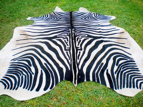 ZEBRA Print/Printed COWHIDE SKIN Rug COW HIDE DC3228  