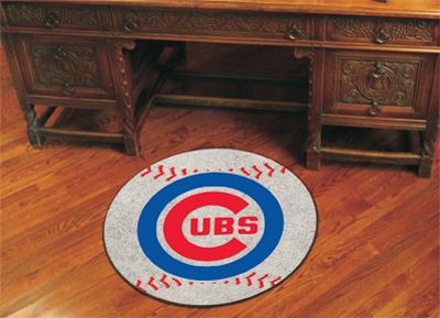 Chicago Cubs MLB 27 Baseball Shape Area Rug Floor Mat  