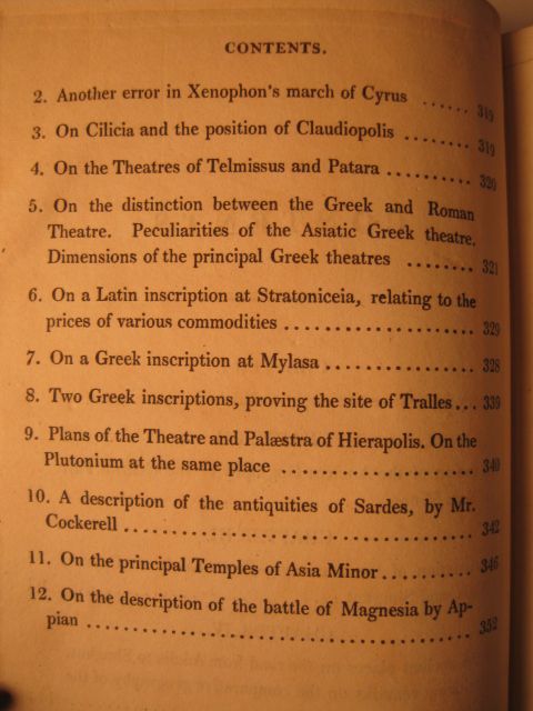 1824 JOURNAL OF A TOUR IN ASIA MINOR W/ MAP  