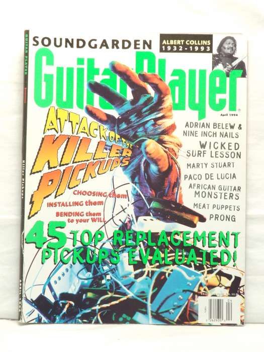 GUITAR PLAYER MAGAZINE KILLER PICKUPS ALBERT COLLINS ADRIAN BELEW PACO 