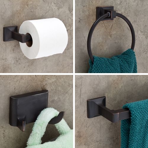 Gardenia Collection 4 Piece Bathroom Accessory Set   Oil Rubbed Bronze 