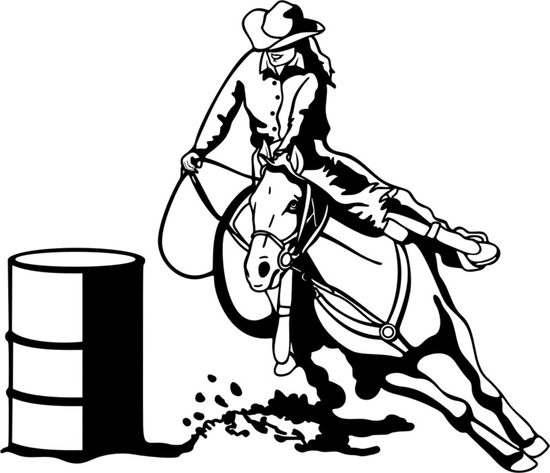 Barrel Racing Decal Rodeo Window Sticker 00 WR 6  