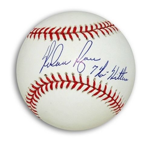 NOLAN RYAN(Rangers) signed 7 No Hitters baseball  