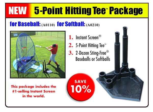 JUGS A0210 5 Point Hitting Tee Softball Package  