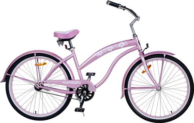 New Bike Pink Ladies 26 Beach Cruiser Bicycle  