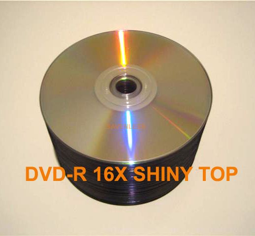 1000 PCS DVD R16X SILVER SHINY BLANK MEDIA DVD R NEW  