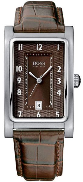 295 HUGO BOSS Leather Croco Bracelet Mens Unisex 1512212 Watch New in 