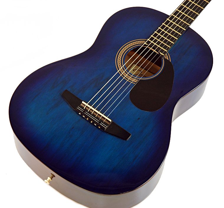 NEW STUDENT BLUE ACOUSTIC GUITAR w LIFETIME WARRANTY  