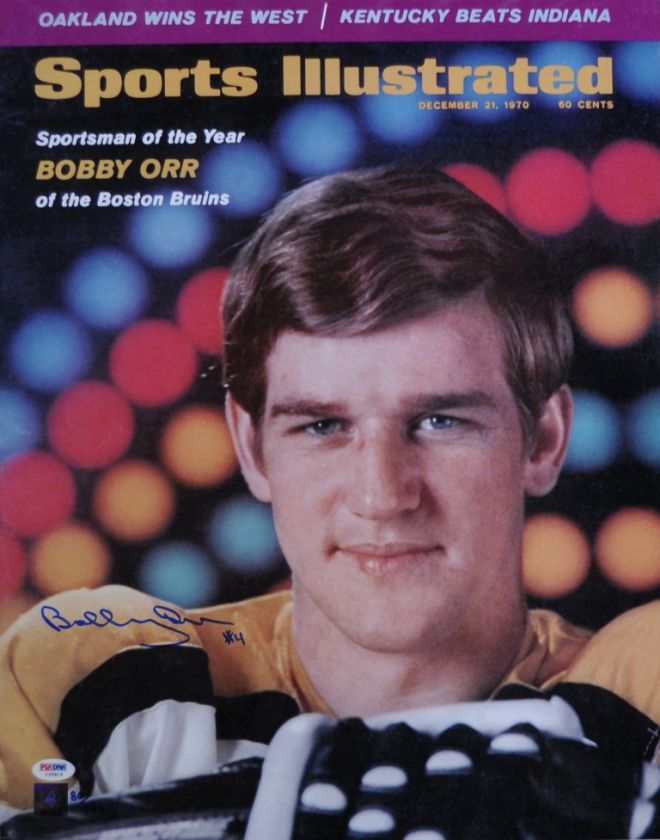 BOBBY ORR HAND SIGNED 1970 SPORTS ILLUSTRAED SI 16x20 PSA AUTOGRAPHED 