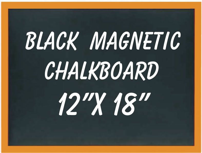 Magnetic Black Chalkboard Wood Frame 12 x 18  