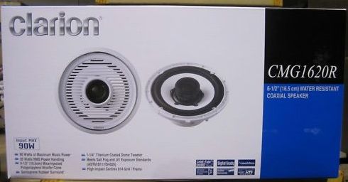 CLARION CMG1620R 6.5 MARINE WATER RESISTANT SPEAKERS  