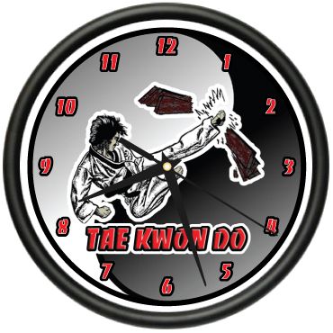 TAE KWON DO Wall Clock martial arts black belt gift  