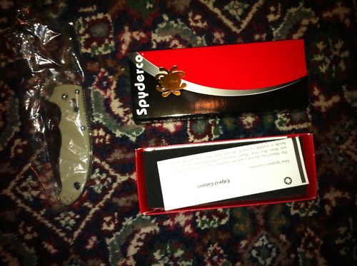 Spyderco CPM M4 Manix 2 Tan C101GTNM4P2 Collector knife  