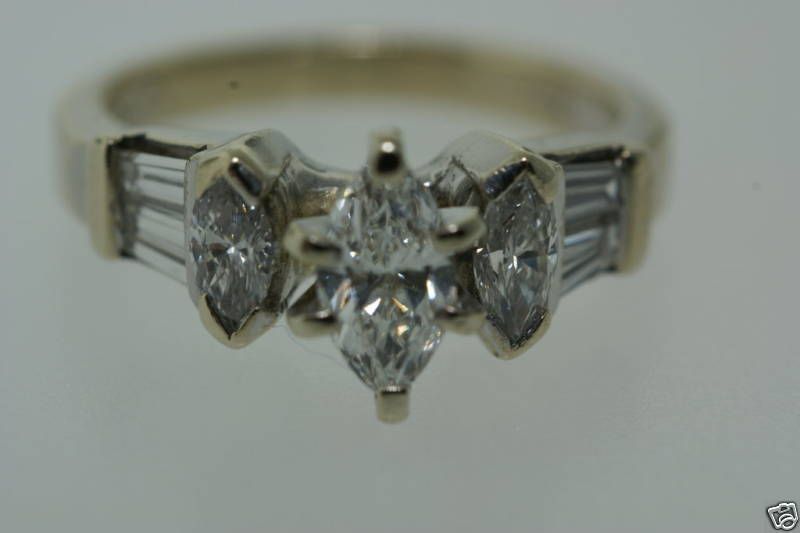 One Carat Diamonds 14k White Gold Ring Shane Co sz 5  