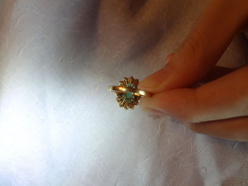   68ct *ESTATE* NATURAL COLOMBIAN EMERALD & IF/VVS DIAMOND 21K GOLD RING