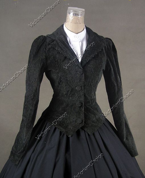 Civil War Victorian Cotton Blends Day Dress Ball Gown 166 L  