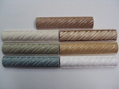 JEFFREY COURT 1 X 6 ROPE MOLDING TRIM DECO TILE  