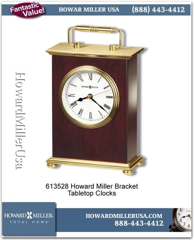   Miller carriage tabletop   bracket handling desktop clock  